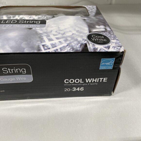 C9 LED String Lights Christmas Indoor Outdoor Home Holiday Decor 25 Bulbs NEW - Picture 4 of 6